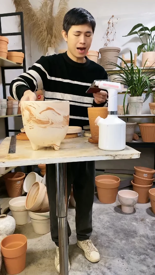 【闪购商品】陶21*21.5玛奇朵蛋壳 1盆无托