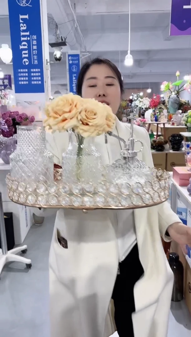 【闪购商品】玻璃YS-两花瓶+喷壶