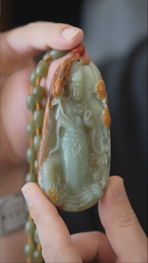 颈饰未镶嵌和田玉大势至