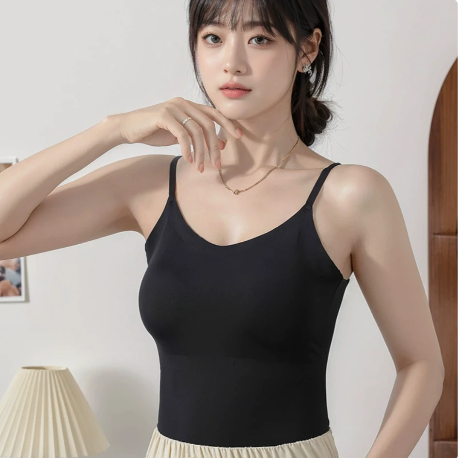 【浪漫】性感蕾丝钢圈网纱露背套装钢托聚拢修身法式轻奢居家背心