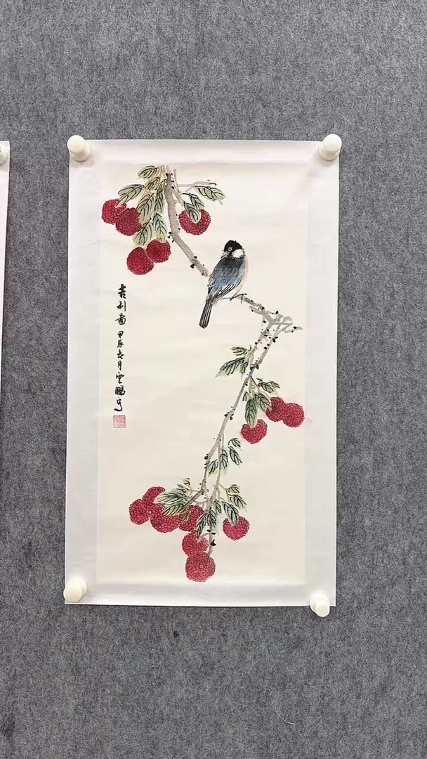国画高老师2平尺花鸟作品