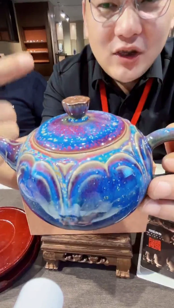 盖碗景德镇陶瓷瓷博会钧瓷专场045