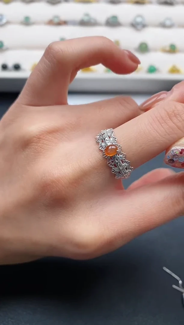 银S925镶嵌戒指翡翠1111111111+3