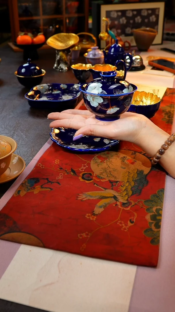 茶杯紫砂【宜景窑系列】盖碗