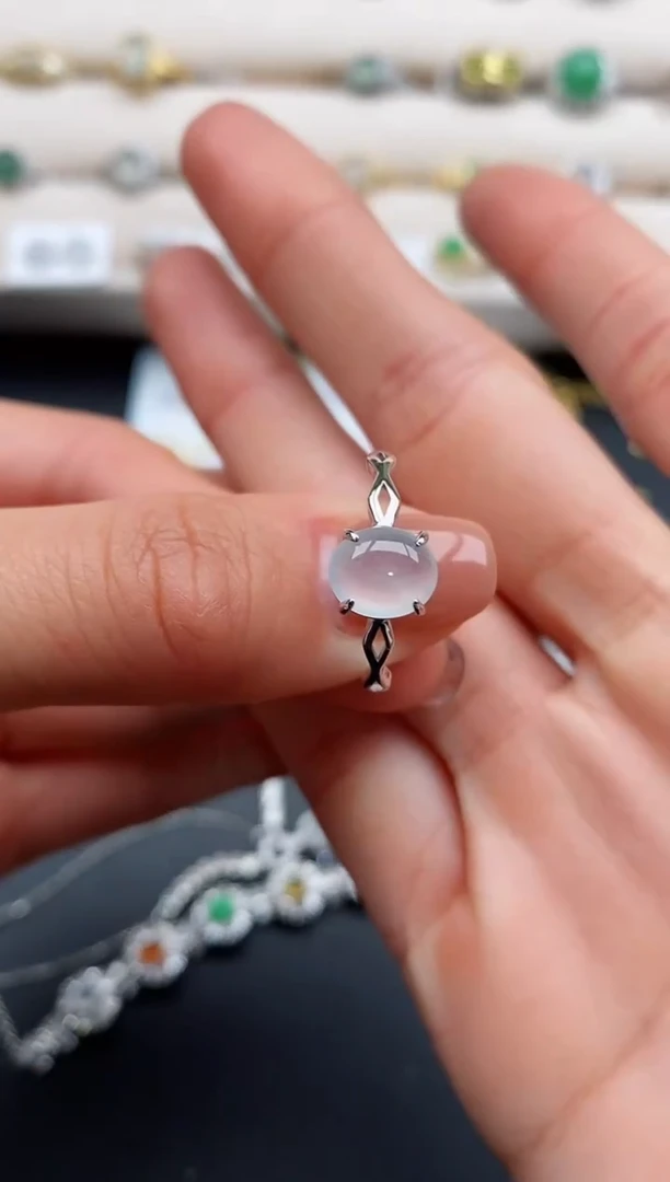 银S925镶嵌戒指翡翠7777777+6