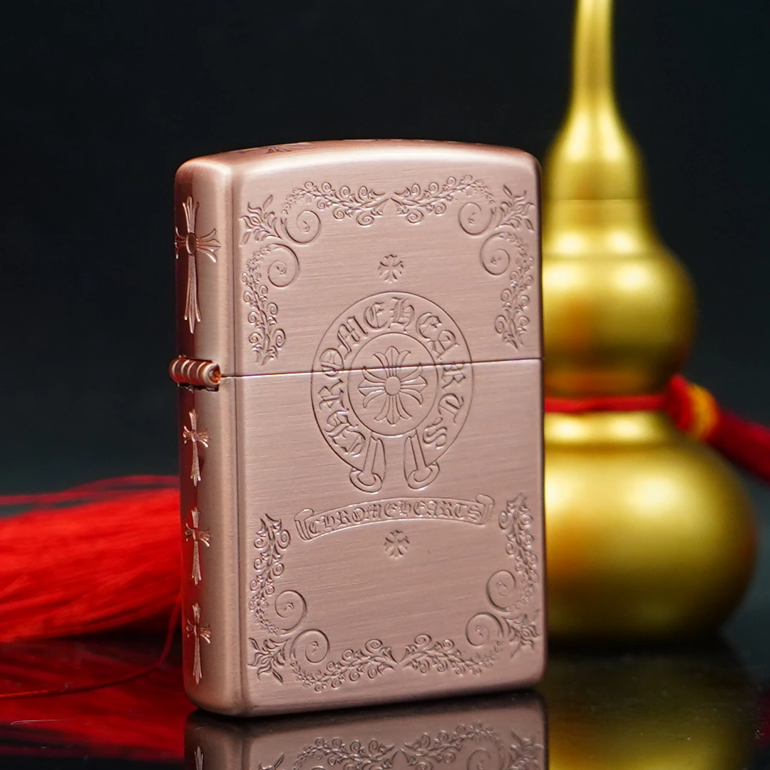 ZIPPO/之宝打火机克罗心十字架常规镀紫铜五面 DYJ1