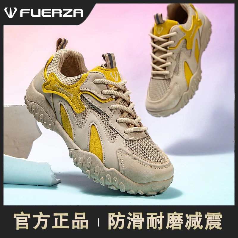 FUERZA夏季百搭透气女鞋休闲网面时尚旅游出行情侣散步小众运动鞋
