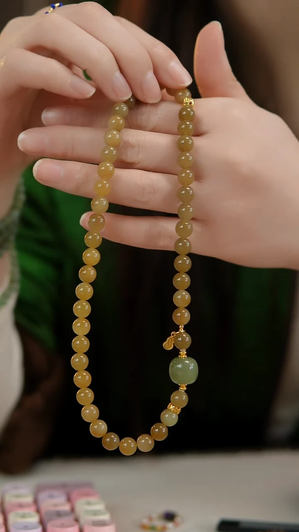 未镶嵌手链和田玉（糖玉）糖料双圈