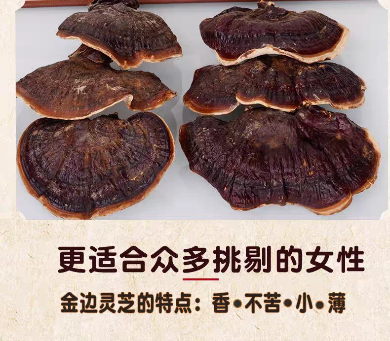 长白山小金边灵芝新货，灵芝牙菌香不苦，赤灵芝煮水、泡水、煲汤料