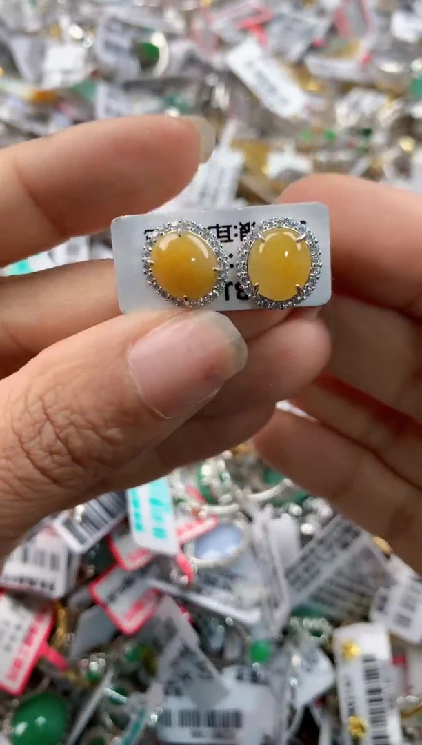 银S925镶嵌戒指翡翠555---3