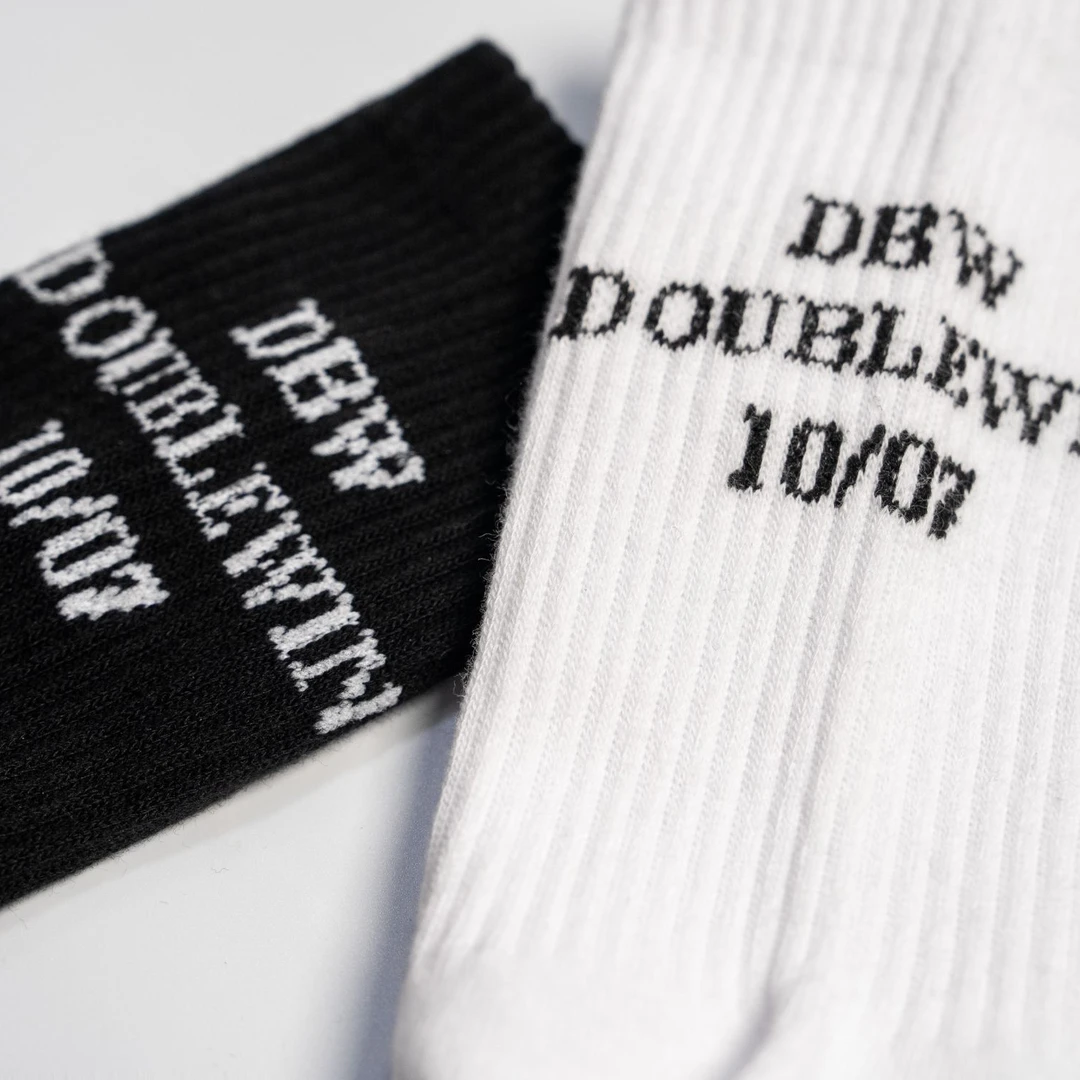 DBW Doublewin十分袜塞 高品质弹力透气中筒袜设计感百搭运动袜子