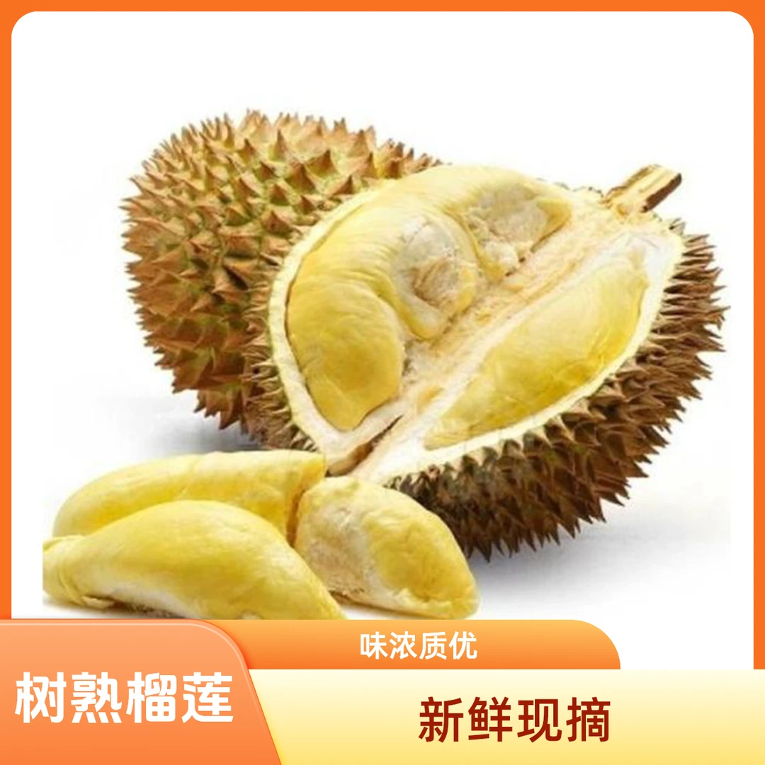 【同城配送】精品树熟新鲜榴莲 一物一拍 1-3.5kg 甜香糯 核大托曼尼甲仑泰国