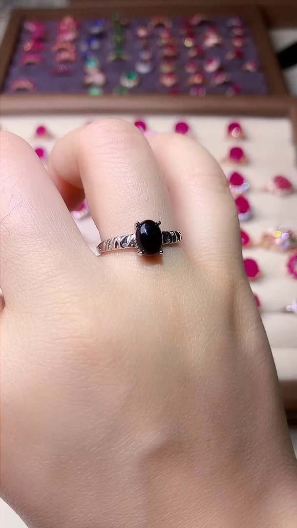 【闪购商品】蓝宝石戒指银S925镶嵌000