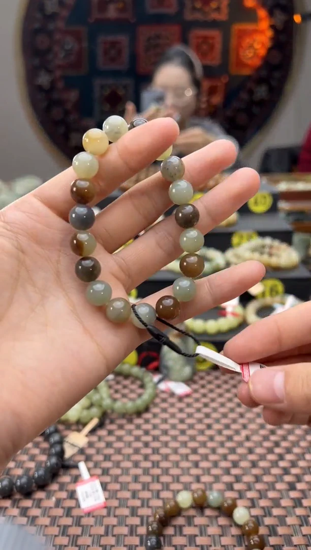 未镶嵌手串和田玉若羌楼兰多宝手串卡10