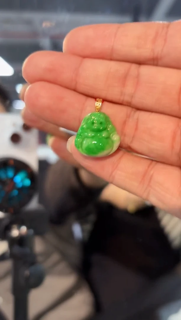 【闪购商品】翡翠颈饰18K金镶嵌缅料A货/支持复检/一件