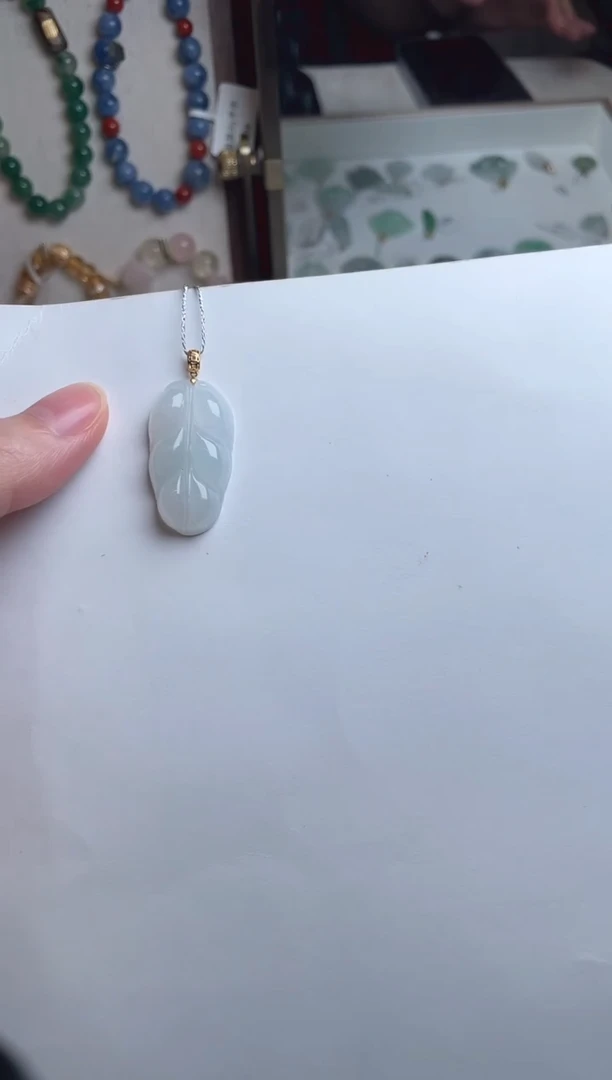 翡翠18K金镶嵌吊坠(不含链)吊坠mq