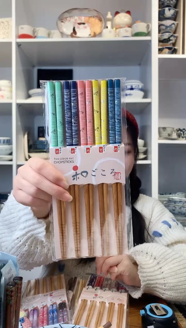 【闪购商品】钛合金蜻蜓筷子五双日本进口