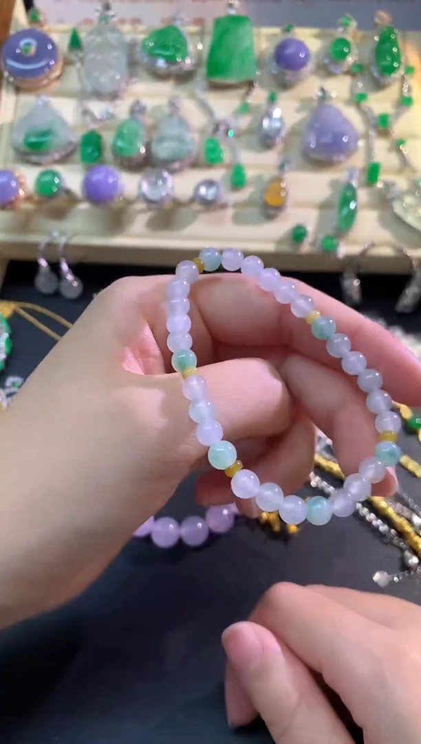 未镶嵌手串翡翠手串|1200+120