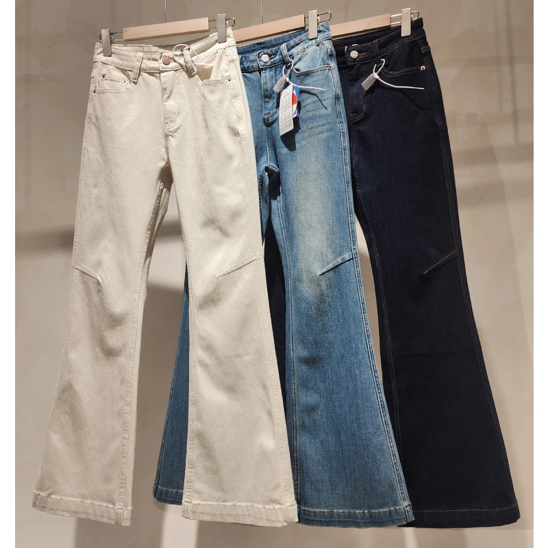 2025年春上新立裁修身休闲显瘦微喇牛仔裤JZB02021885百搭时尚