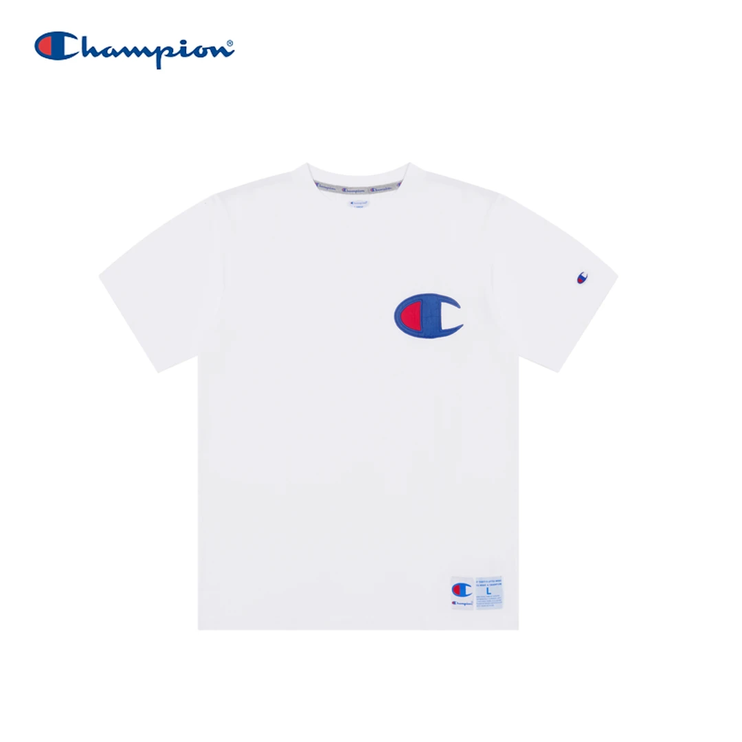 【纯色大logoT恤】Champion冠军刺绣大Clogo纯棉男士短袖C3-R304-2