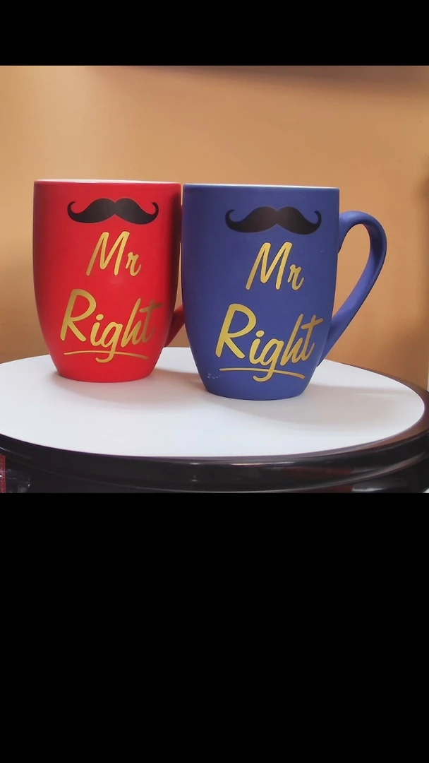 【闪购商品】对杯彩绘字母马克杯 对杯