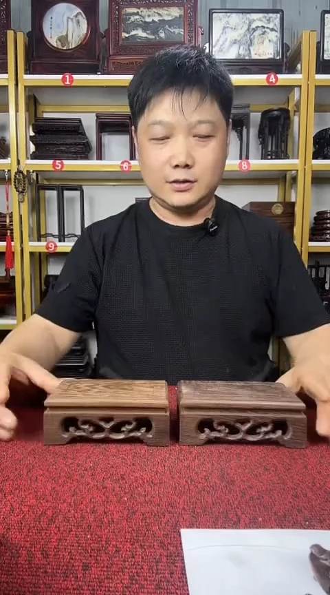 紫檀木类端景台13.5*8*5CM