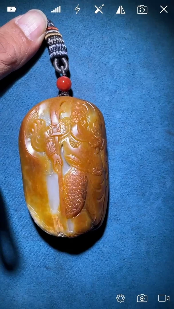 未镶嵌和田玉把件CQ    关公