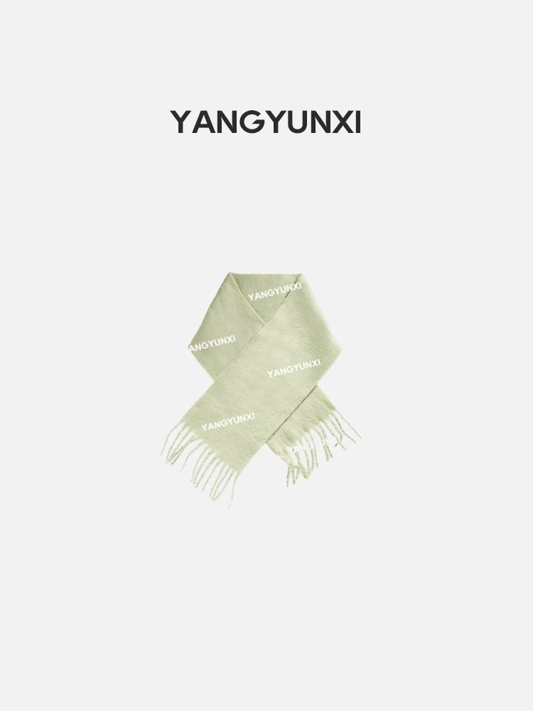 杨云汐|超长围巾|纯色超长流苏工艺围巾女秋冬百搭