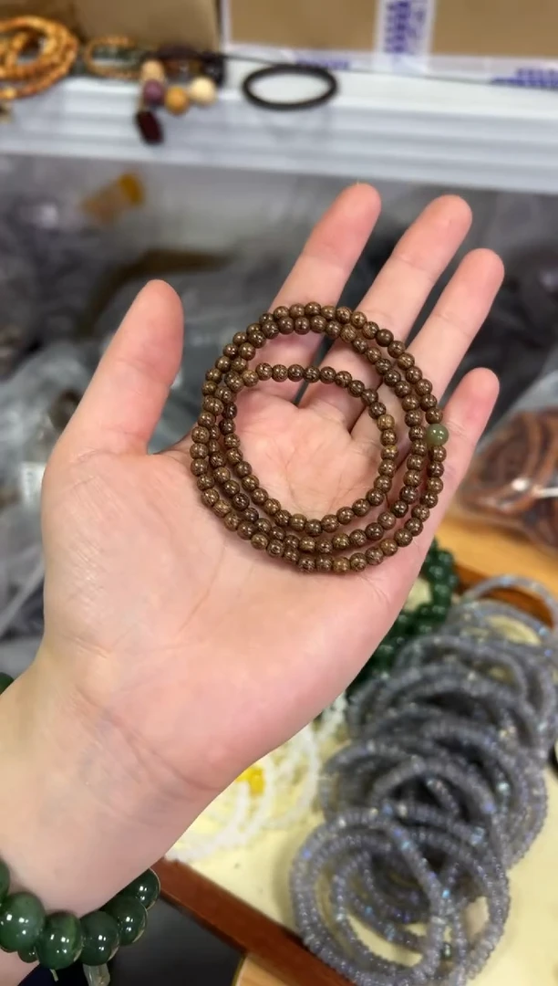 【闪购商品】苏木（金丝檀）手串未镶嵌金丝檀木和田玉款多圈[0969]