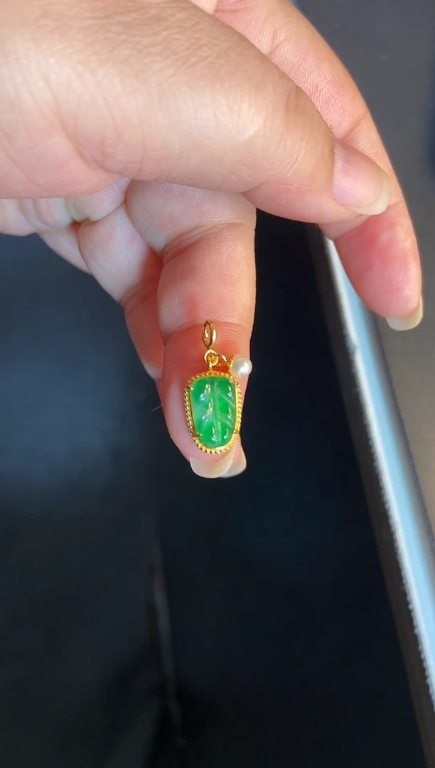 吊坠(不含链)银S925镶嵌翡翠1