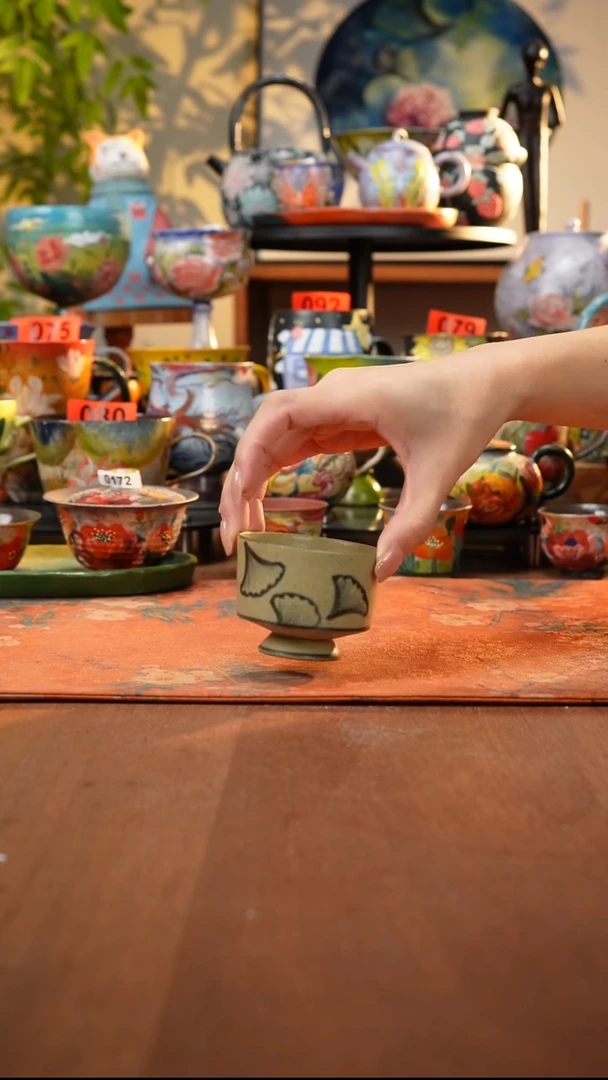 瓷片景德镇手工手绘519