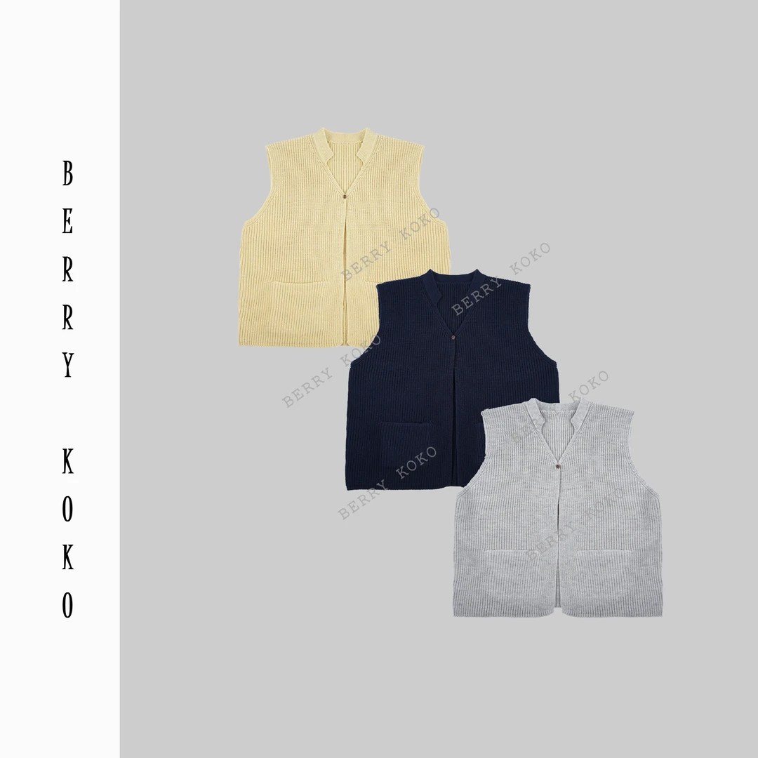 【MISSKO】复古老钱风显瘦百搭针织马甲 （欢姐推荐) 时尚马甲 J23