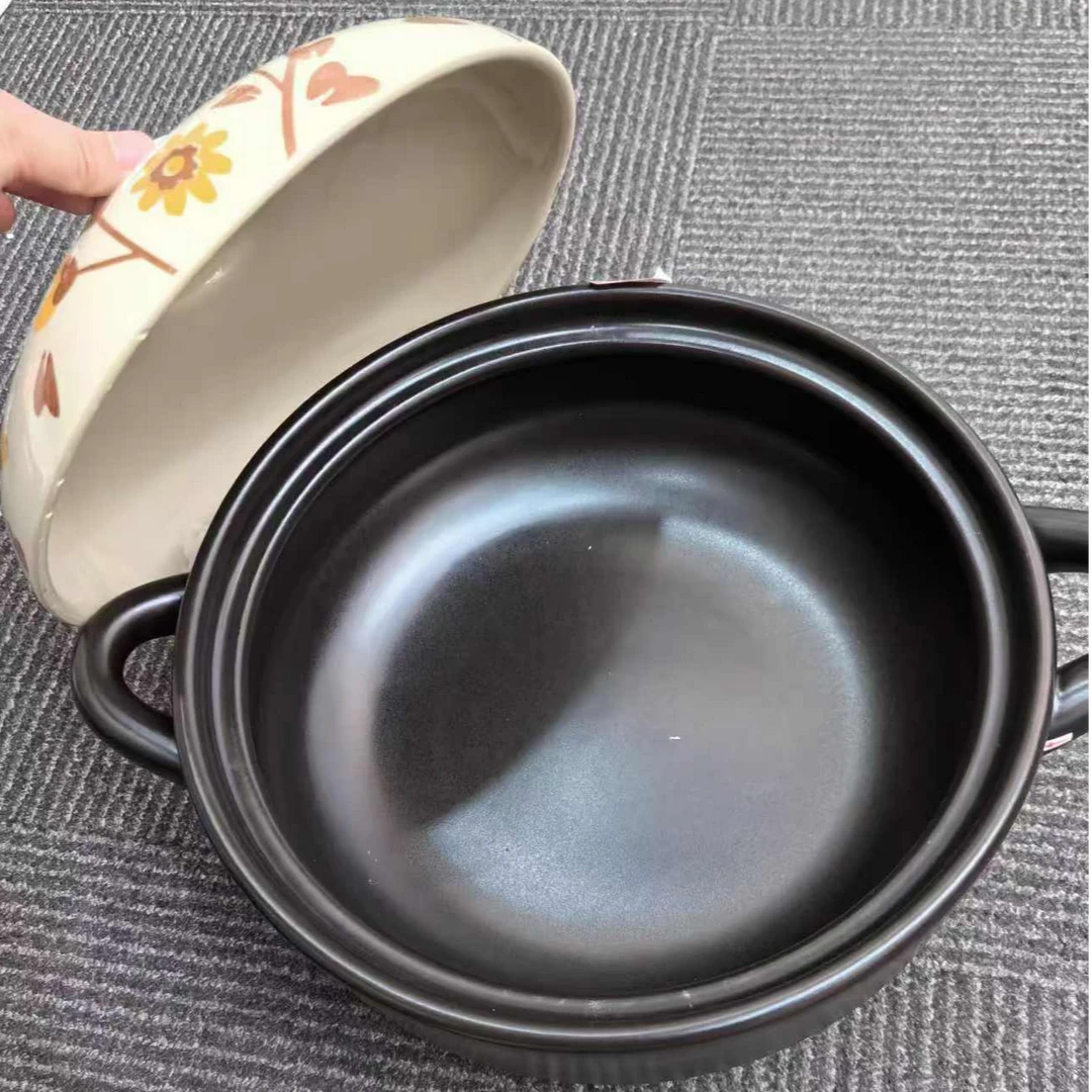 【瑕疵专场】4.3升干烧砂锅家用干烧炖菜煲汤陶瓷煲煤气专用砂锅