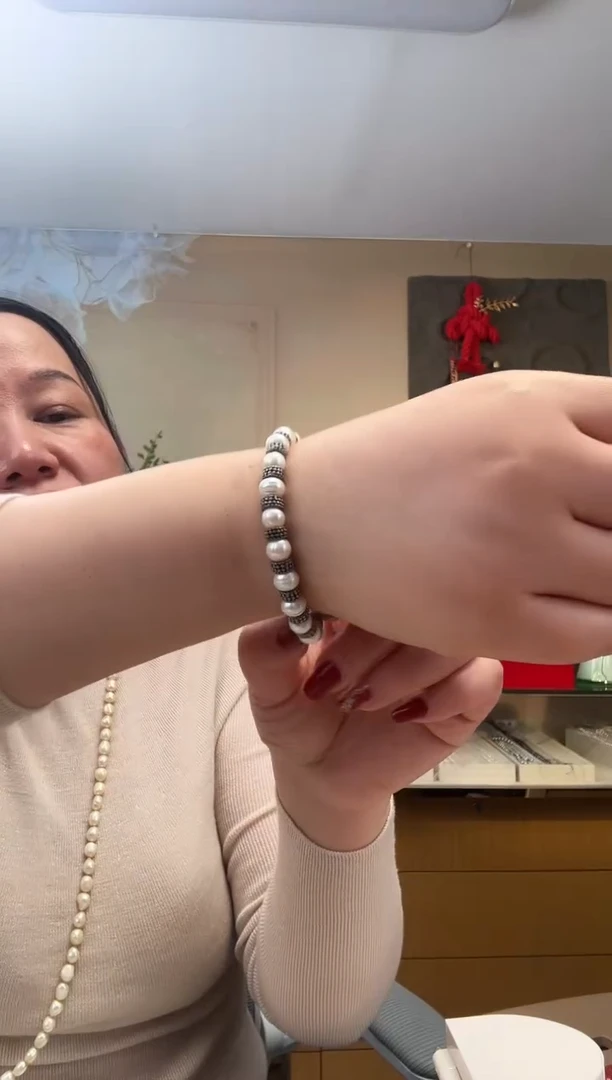 【闪购商品】淡水珍珠手绳未镶嵌朋克风珍珠手链