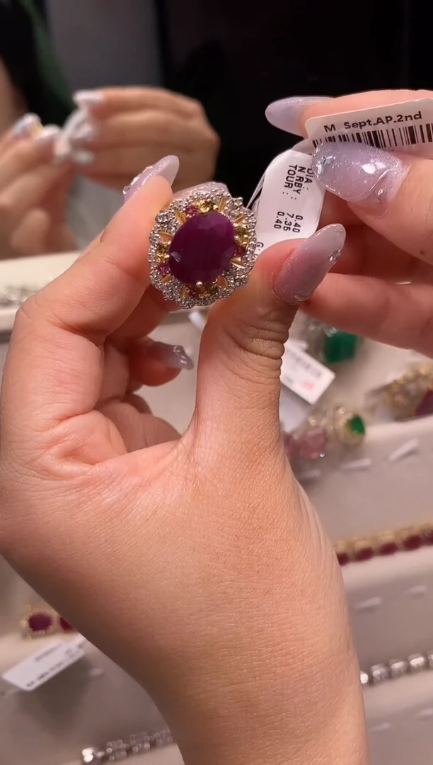 未镶嵌戒指红宝石天然无烧红宝石戒指