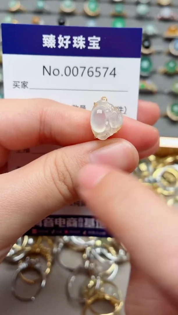 银S925镶嵌戒指翡翠1