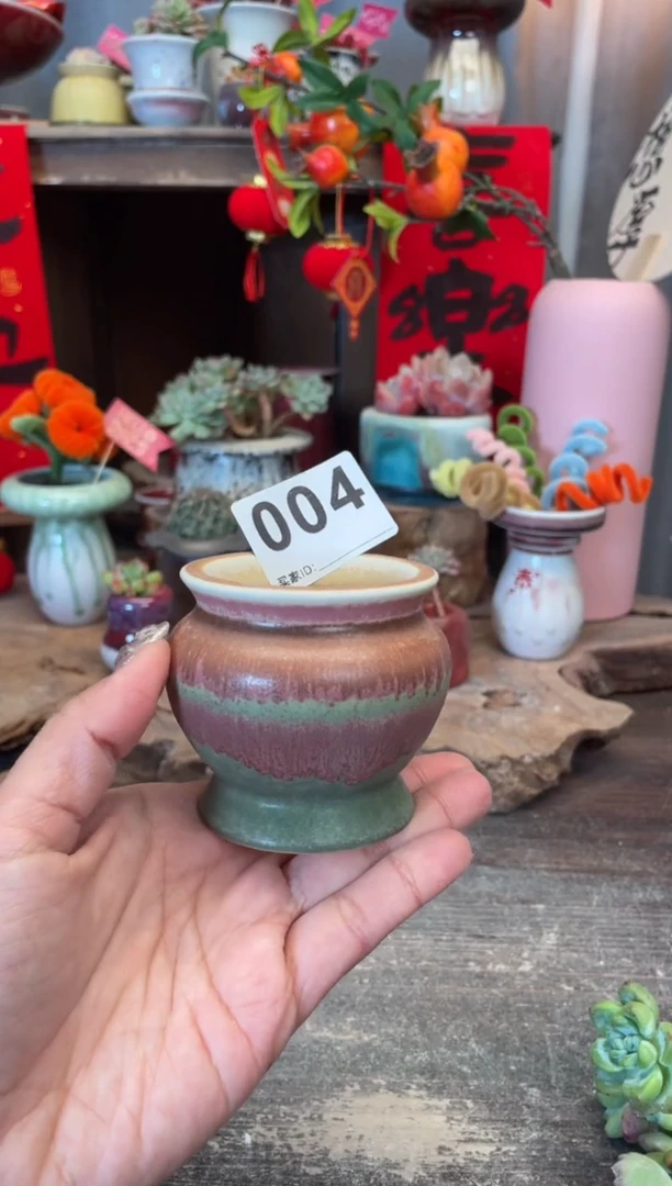 【闪购商品】摆件004知木小芳花盆