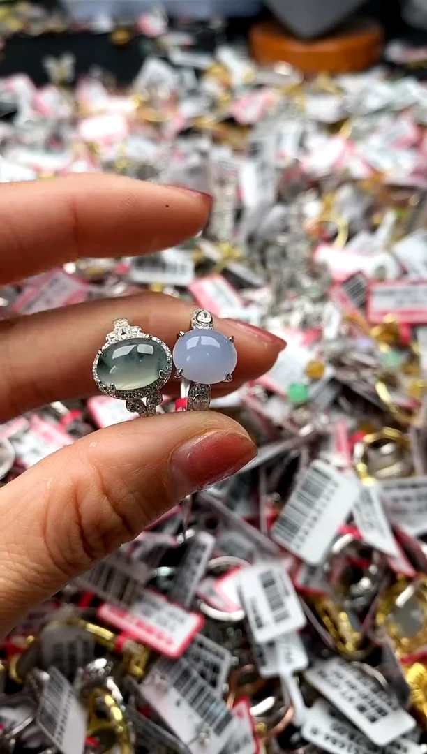 【闪购商品】翡翠戒指银S925镶嵌66666666      0