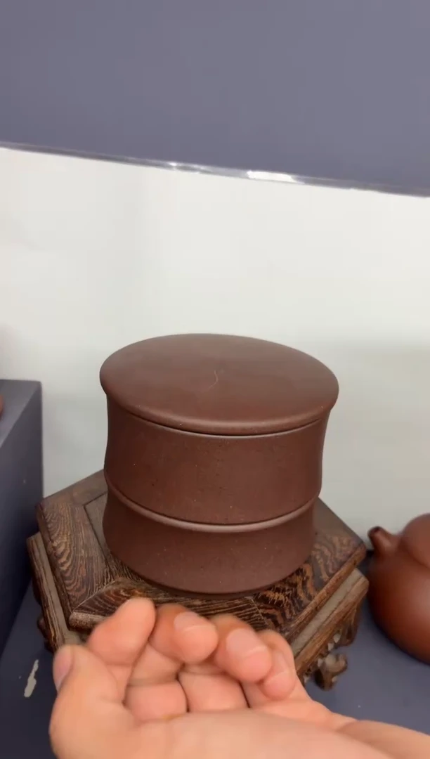 茶壶紫砂台西紫泥 茶叶罐