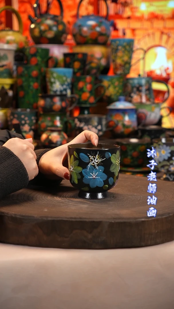 油画   釉下彩  杯子