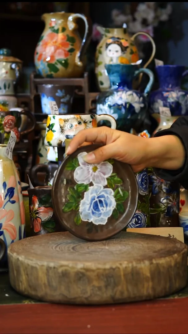 陶瓷256景德镇手工手绘釉下彩