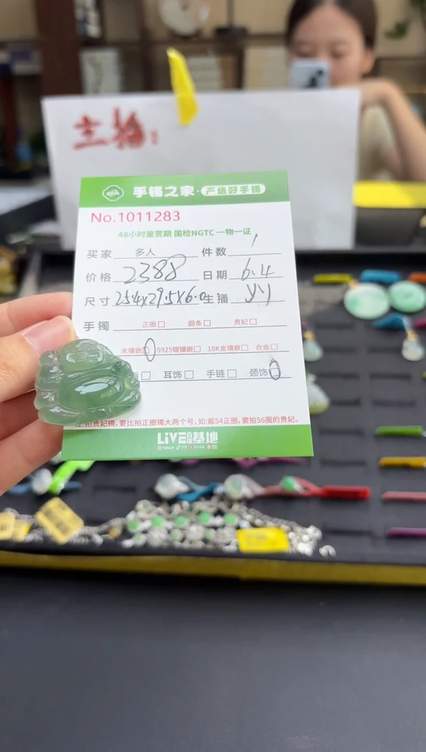 翡翠未镶嵌颈饰多人