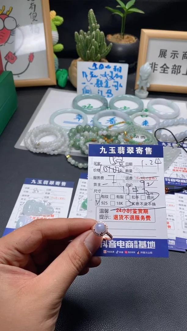 【闪购商品】翡翠颈饰银S925镶嵌买断