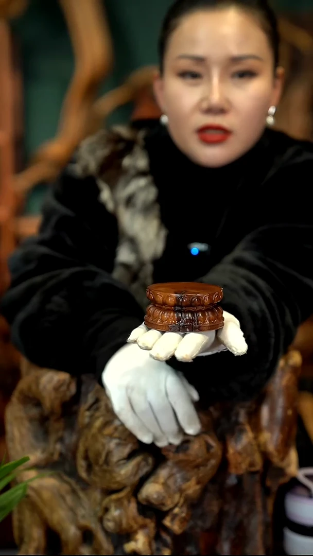 木雷击枣木小号莲花台