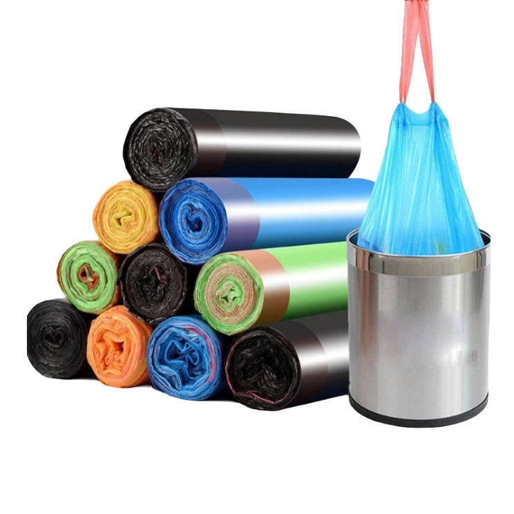 75只抽绳式垃圾袋加厚花色