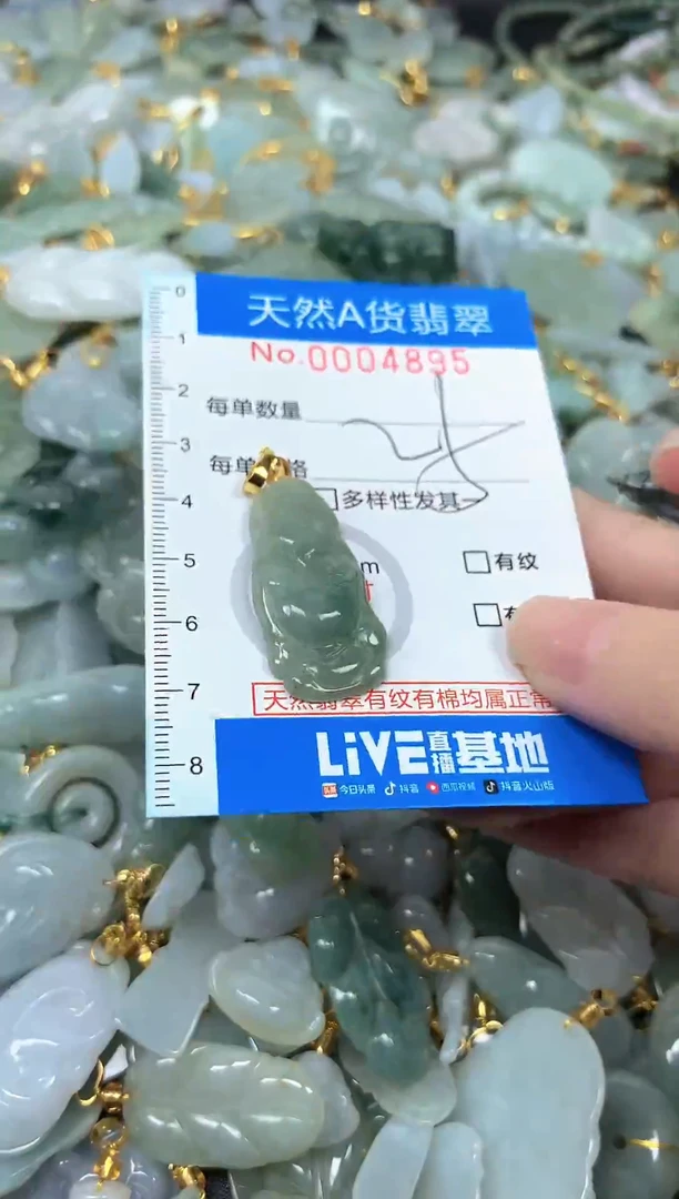 颈饰未镶嵌翡翠净货挂件-4895