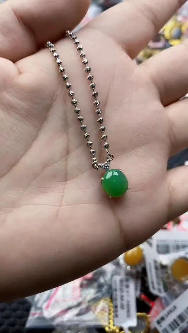 翡翠戒指银S925镶嵌444444444   2