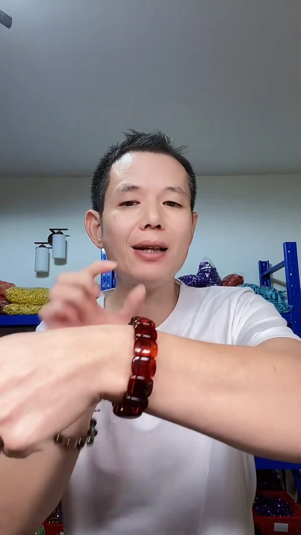 血珀颈饰未镶嵌Y003缅甸血丝珀手牌单圈