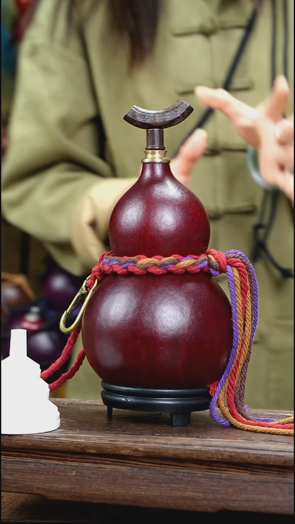 YF007简约大漆款天然酒葫芦（一物一拍）