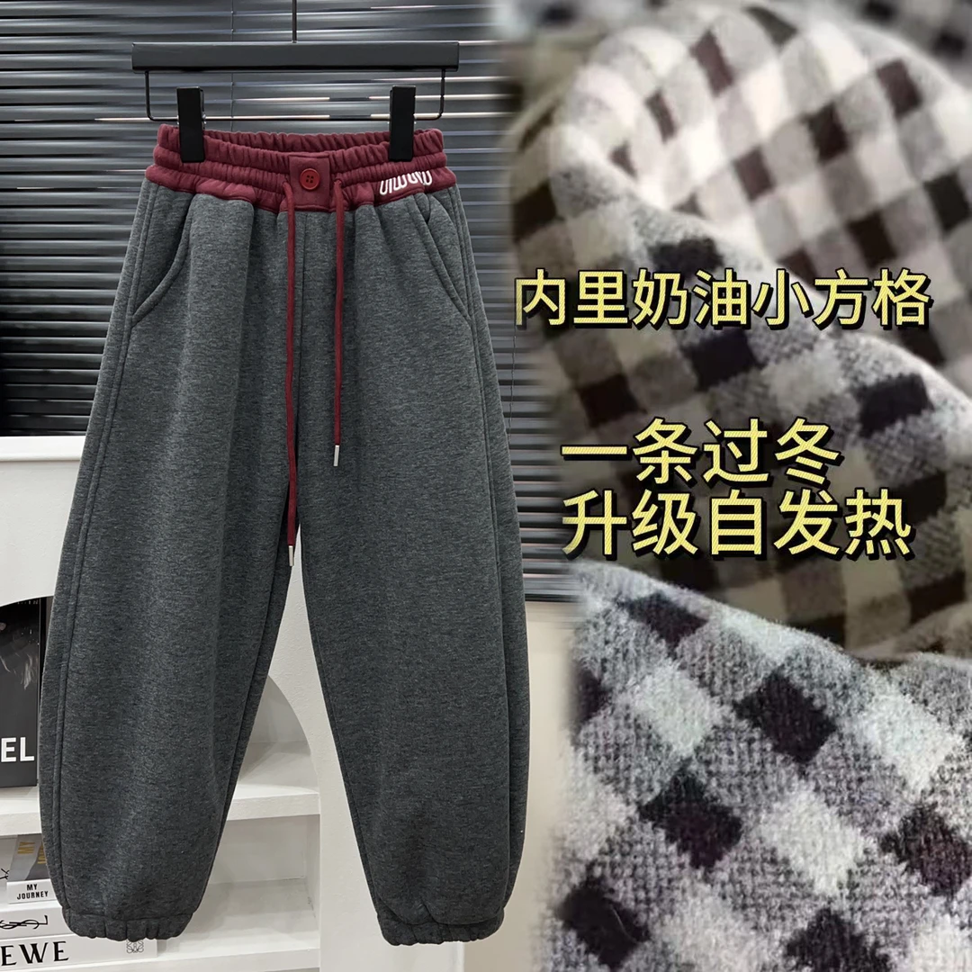 一条过冬【抗寒-10°保暖不臃肿】撞色纽扣弯刀灯笼儿童三合一棉裤